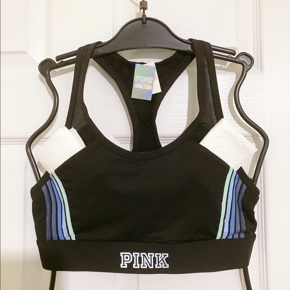 💖Victoria’s Secret PINK Sports Bra Hidden Pocket - Picture 2 of 4